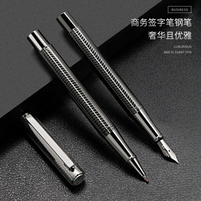 Wholesale Metallic Pen Advertising Gift Pen Black Forest Signature Pen Calligraphy Pen Student Office Supplies Signature Pen