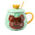 INS Korean Cute Bear Crown Ceramic Cup Personality Creative Trend Coffee Cup Cartoon Animal Mug