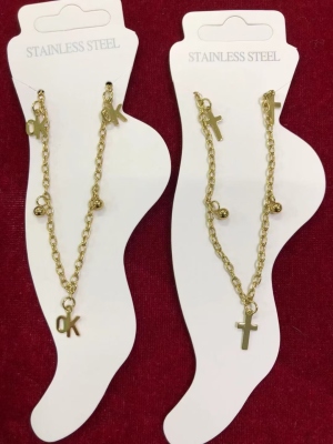 Stainless Steel Anklets Single Chain Double Chain