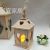 European-Style Storm Lantern Candlestick Floor Aromatherapy Candle Wood Log Iron Storm Lantern Craftwork Storm Lantern Bedroom Decoration