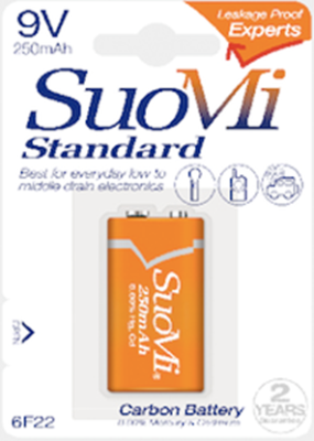 Suomi 9V Battery 6 F22 Carbon Dry Battery Multimeter Alarm Exported to EU Standard Factory Direct Sales
