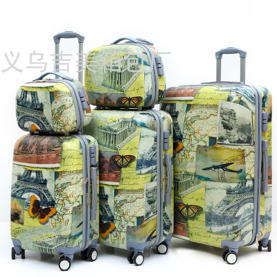 Outer Order 3456-Piece Trolley Case Luggage Password Suitcase Luggage ABS + PC Zipper Three-Piece Luggage