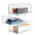 Qfenc Transparent Cosmetic Storage Refrigerator Storage Box Finishing Frozen Storage Food Preservation Book Sundries Storage