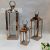 European-Style Storm Lantern Candlestick Floor Aromatherapy Candle Stainless Steel Iron Storm Lantern Craftwork Storm Lantern Bedroom Decoration