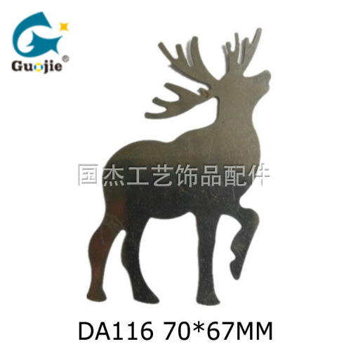 da116 iron crafts stamping iron sheet christmas head deer feet lifting stag christmas blank accessories