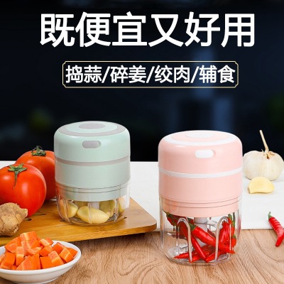 Household Vegetable Cutting Electric Mashed Garlic Machine Garlic Press Garlic Garlic Press Baby Mini Cooking Machine Baby Food Maker