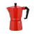 Durable Aluminum Threaded Bottom Red Moka Pot Color Espresso