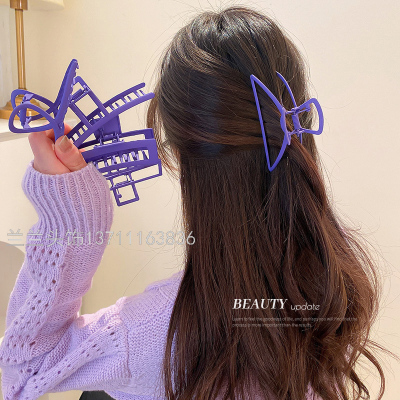 Geometry Pattern in Purple Clip Headdress Hairpin