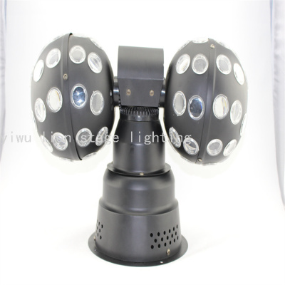 Factory Direct Sales Led Voice Control Rotating Crystal Double Roll Magic Ball Ktv Bar Seven-Color Atmosphere Stage Lights Flash Light