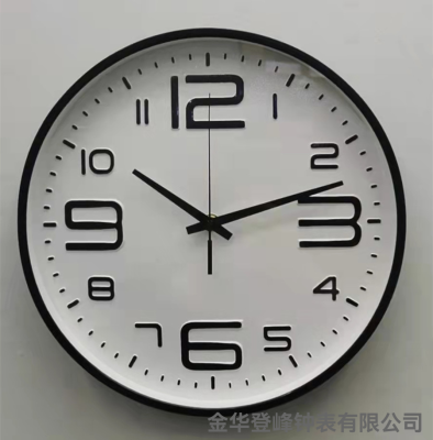 10-Inch Plastic Wall Clock Modern Minimalist Clock Home Living Room Wall Clock Stereo Digital Quartz Clock Wholesale Factory