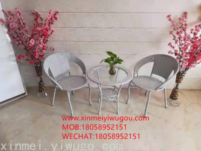 Simple Glass Table round Steel Balcony Small Coffee Table Small Apartment Glass Small round Table