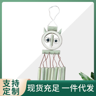 Bamboo Chime Bamboo Crafts Toys Pastoral Accessories Handicraft Owl Wind Chimes Pendant