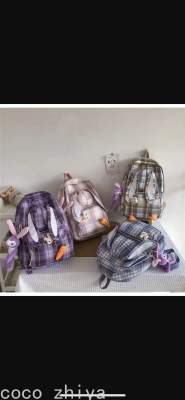Schoolbag FemaleHigh School Primary School Student Junior High School Student Large Capacity Backpack Small Fresh Rabbit