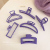 Geometry Pattern in Purple Clip Headdress Hairpin