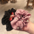 Europe and America Creative Imitation Pearl Large Intestine Ring Hair Band Korean Style Fabric Headband Satin Simple Women's Balls Headdress Flower Updo