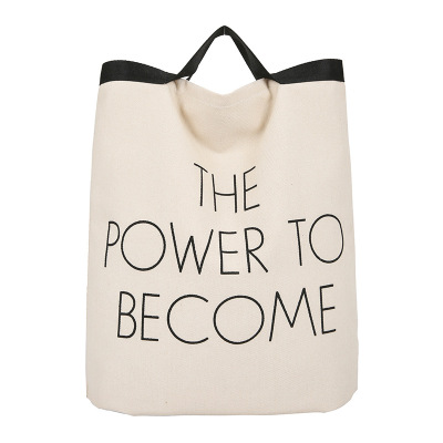 Pure Text Silk Screen Handbag Schoolbag Trendy Women's Bags Stall Supermarket Shopping Bag without Drawstring Canvas Bag