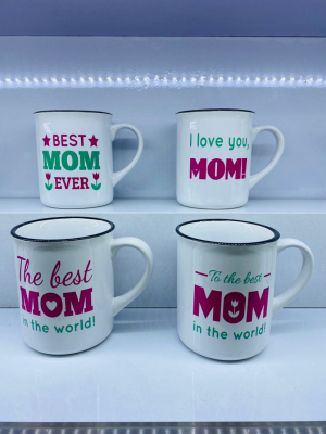 Mo906 Ceramic Cup Water Cup Daily Necessities Cup Happy Mother's Day Blessing Daily Necessities Gift Wholesale Gift2023