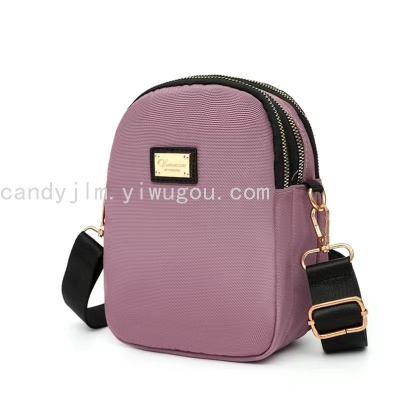 2022 Middle-Aged Mom Style Small Bag Nylon Mini Coin Purse Casual New Crossbody Shoulder Bag Cell Phone Bag Women