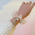 Retro French Large Intestine Hair Ring Mori Style Internet Hot New Hairtie Women's Simple Dignified Rhinestone Tassel Pearl Hair Ring