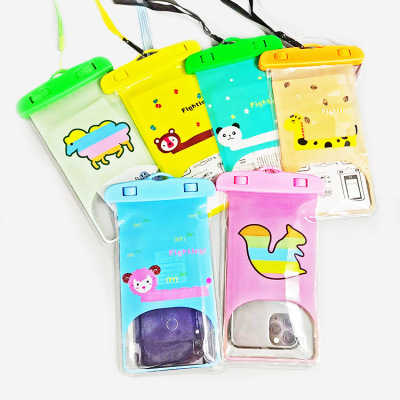 Outdoor Drifting Mobile Phone Waterproof Bag Cartoon Pattern Waterproof Bag Mobile Phone Case Photo Touch Screen Transparent Protective Bag