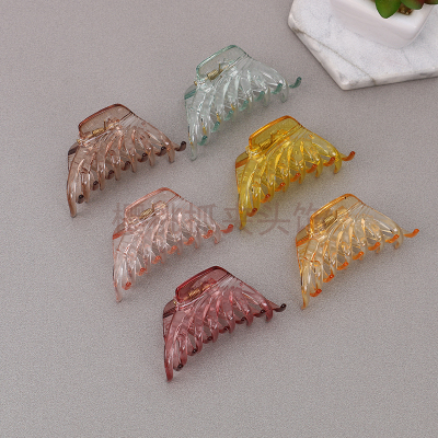 Big Tooth Curved Moon Retro Transparent Korean Style Internet Celebrity Grip off Constantly Hair Shower Hair Clip Barrettes Yuan Stall
