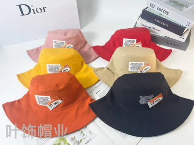 2022 Spring and Summer New Korean Fashion Coarse Drill Cotton Reversible Affixed Cloth Embroidered Hip Hop Style Bucket Hat Bucket Hat