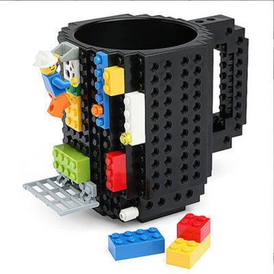 Foreign Trade Hot Selling Personalized Creative Assembly Cup Children's Educational Water Cup Coffee Cup Mark Gift Cup Lego Building Block Cup