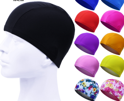 Polyester Fabrics Swimming Cap for Foreign Trade