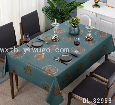 PVC Printed Tablecloth PVC Printed Yarn Cloth Light Luxury Printed Tablecloth Fashion Printed Tablecloth