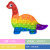 Rainbow Triceratops Dinosaur Frog Cock with Eyes Animal Deratization Pioneer Child Parent-Child Interaction Educational Toys