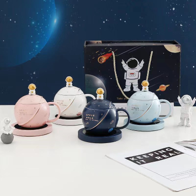 Astronaut warm cup water Cup ceramic cup mug 55 degree vacuum cup with thermal insulation base gift Cup..