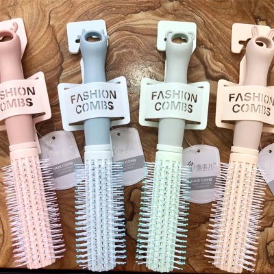 Cute Pet Hair Hair Curling Comb Paddle Brush Cartoon Handle Roller Comb Styling Comb Massage Hair Curling Comb