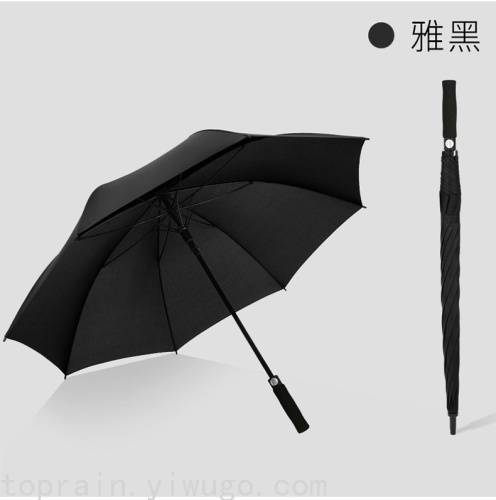 umbrella fiber automatic business straight rod 27-inch golf umbrella printing logo gift long handle advertising umbrella