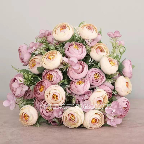 15 diamond rose artificial flower tea bud rose artificial flower silk cloth rose artificial flower bride holding flower home decoration