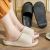 Slip-on Sandals Women's Outdoor Wear Summer PVC Solid Color Thick Bottom Outdoor Couple Beach Soft Bottom Slippers Women