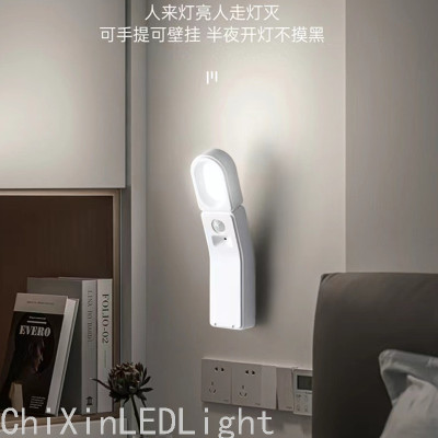 LED Smart Human Body Small Induction Night Lamp USB Charging Automatic Wireless Magnetic Desk Lamp Aisle Induction Lamp