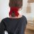 Korean Style Red Big Bow Headdress Wholesale Hair Accessories Girls Temperament Back Head Hair Clip Hairpin Spring Clip
