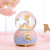 Deer Girl Crystal Ball Music Box Resin Craft Ornament Automatic Snow Colorful Light Music New Music Box
