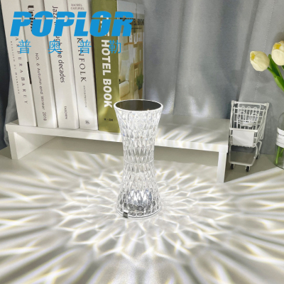 Led Small Waist Crystal Lamp USB Charging Atmosphere Bedside Lamp Touch Dimming Internet Celebrity Diamond Lamp Dining-Room Lamp