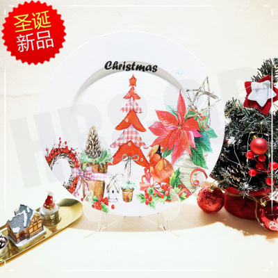 Christmas Series Charger Plates Hotel Banquet Table Decoration Wedding Dinner Serving Plate
