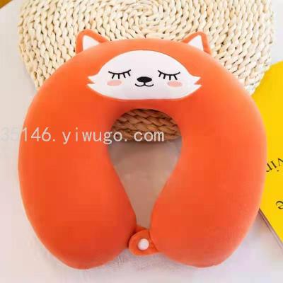Factory Direct Sales U-Shape Pillow Neck Pillow Slow Rebound Memory Foam Aviation Traveling Pillow Random Color, Can Be Customized