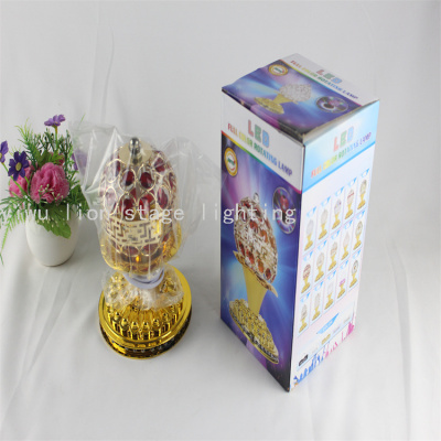 Factory Direct Sales Led Small Sun Colorful Rotating Crystal Lamp Buddhism Laser Light Magic Ball Light Ball Light Red Diamond Turn Ball Light