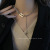 Design Double-Layer Necklace for Women Trendy New Titanium Steel Ins Hip Hop Clavicle Chain Light Luxury Minority Fashion Vintage Accessories