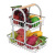 Cross-Border E-Commerce US-Europe Disassembly Double-Layer Portable Iron Fruit Basket Kitchen Storage Basket Storage Rack Storage Basket Hot Sale