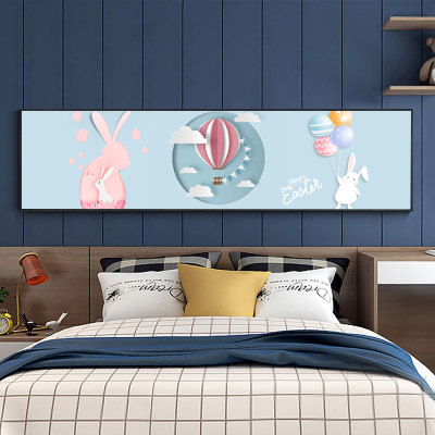 Warm Children's Bedroom Cute Animal Decorative Painting Beautiful Girl Boy Room Bedside Painting Horizontal Mural Hanging Painting