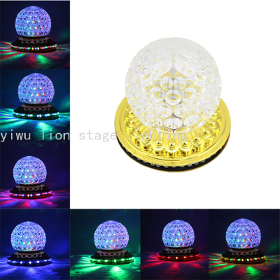 Factory Direct Sales Led Small Sun Golden Pineapple Lamp Colorful Rotating Crystal Lamp Magic Ball Light Atmosphere Flash Light