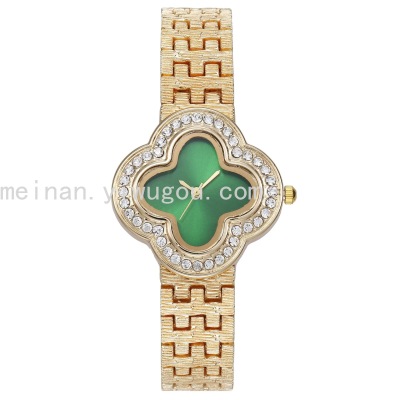 New Four-Leaf Clover Bracelet Women's Watch Trendy Fashion Best-Seller Quartz Watch Ins Tik Tok Creative Watch