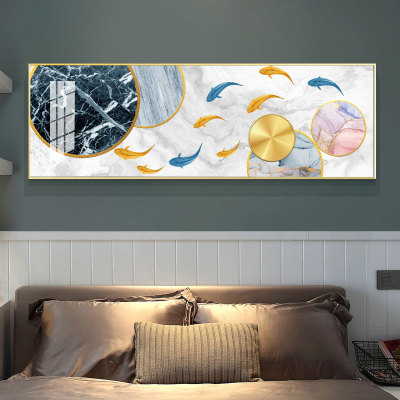 Modern Goldfish Simple Bedroom Decorative Painting Room Bedside Hanging Painting Living Room Sofa Background Wall Crystal Porcelain Painting