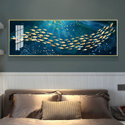 Bedroom Bedside Painting Modern Minimalist Nordic Ocean Fish Landscape Painting Hotel Wall Painting Mural