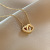 European and American Ins Fashion Retro Love Titanium Steel Necklace Simple Personality Trend Diamond Clavicle Chain Trending Creative Pendant